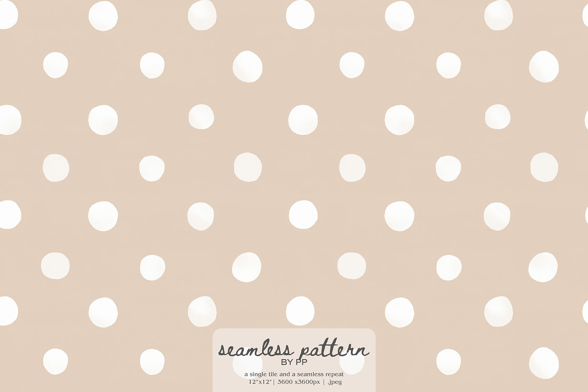 beige polka dot seamless pattern, a Pattern Graphic by Pink Studio Art (Photo 1 of 4)