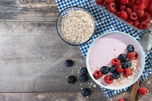 Healthy smoothie bowl with berries, a Food & Drink Photo by etorres69