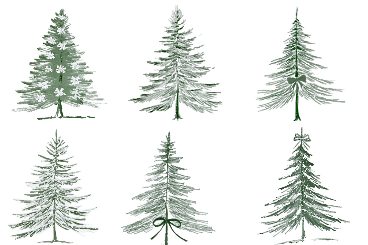 Christmas tree clipart, an Illustration by Designworld (Photo 3 of 4)