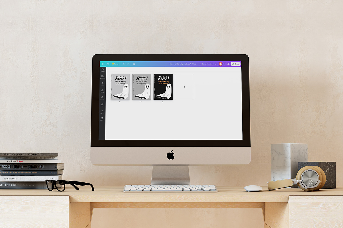 Modern Halloween Card / Invitation, a Card Template by AestheticArchitect (Photo 2 of 4)