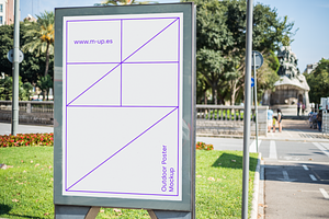 Barcelona City Single Poster Mockup