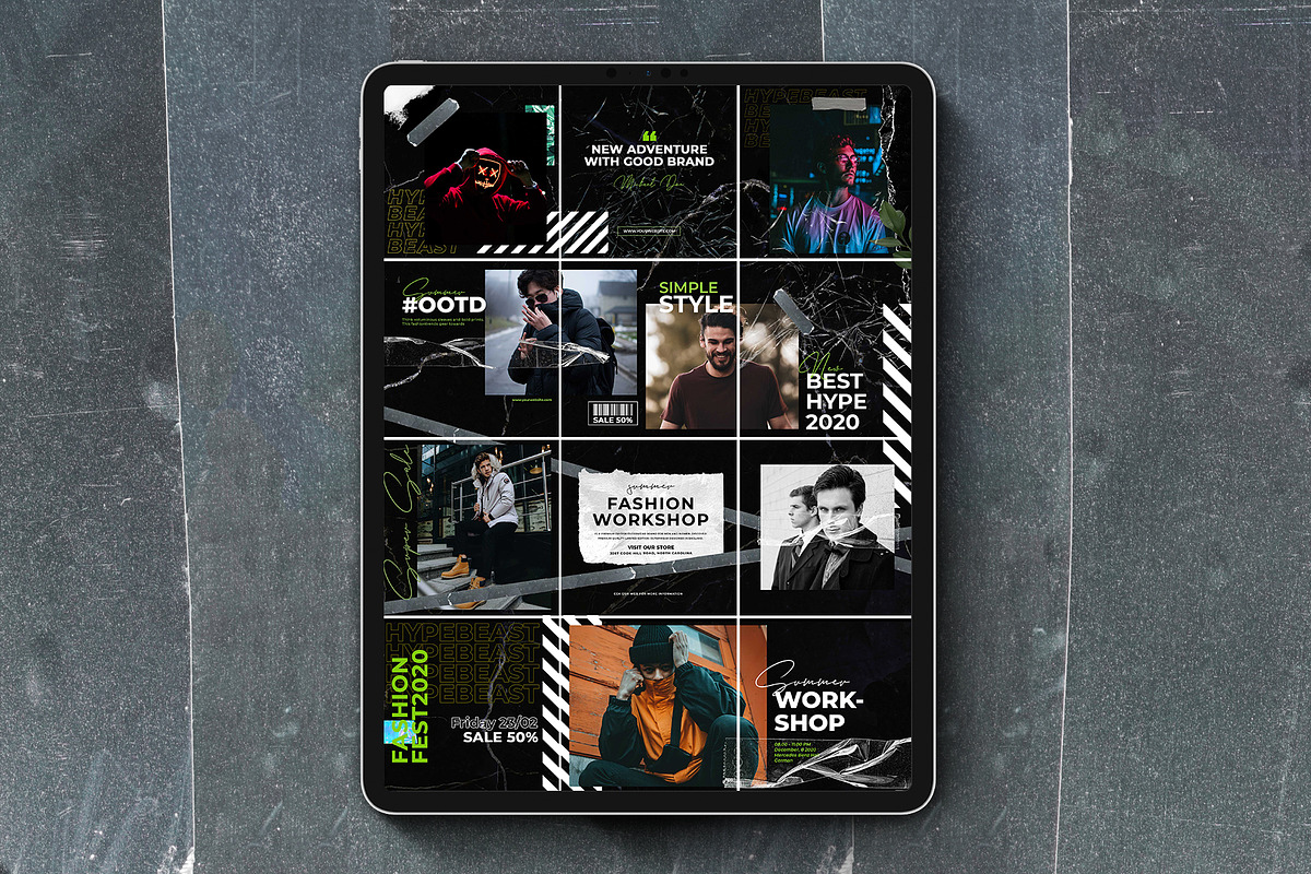 Hypebeast Puzzle, a Social Media Template by Analogi Studio (Photo 3 of 9)