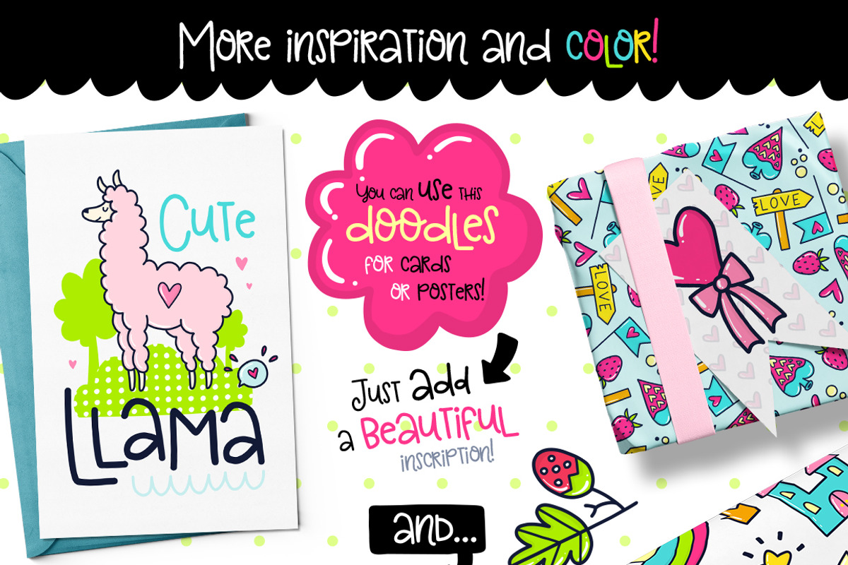 645 Doodles & Patterns - Clipart Set, an Object Graphic by Velliniki (Photo 2 of 7)