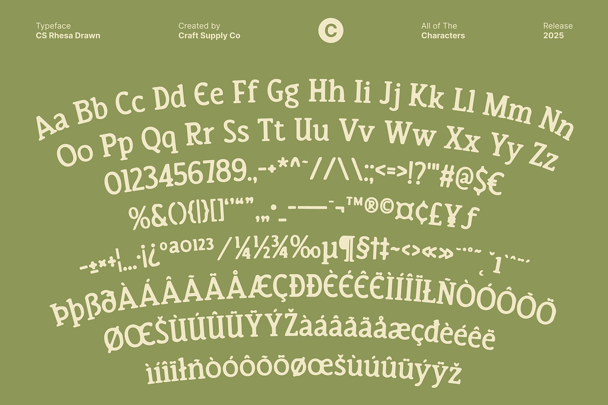 CS Rhesa Drawn, a Serif Font by Craft Supply Co. (Photo 8 of 8)