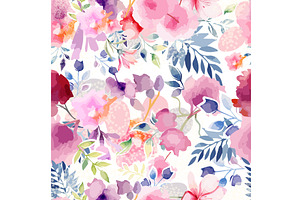 Seamless background with pink, an Object Illustration by Nenahliadava Design