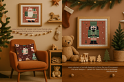 Cozy Christmas Seamless Pattern, a Seasonal Illustration by Mariia Kovalchuk (Thumbnail 8 of 12)