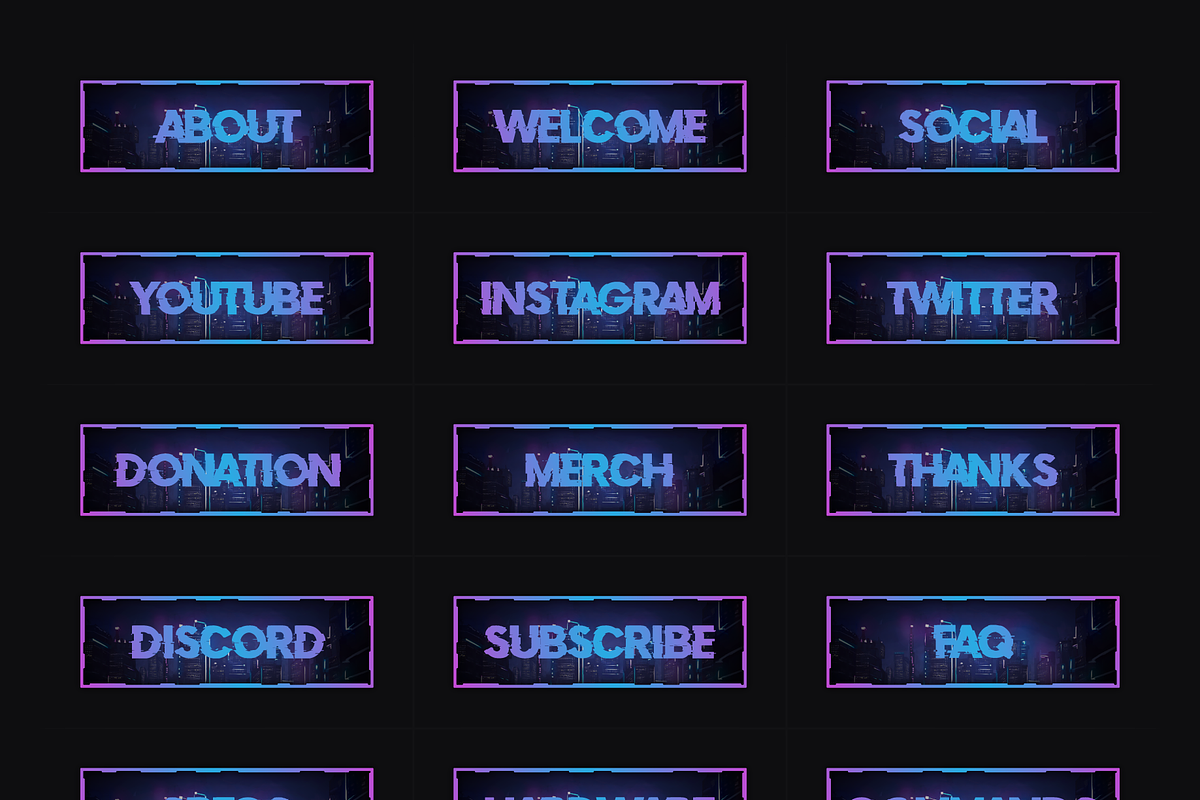 Glitch | 18 Twitch Panels, a Social Media Template by SageDsgn (Photo 2 of 3)
