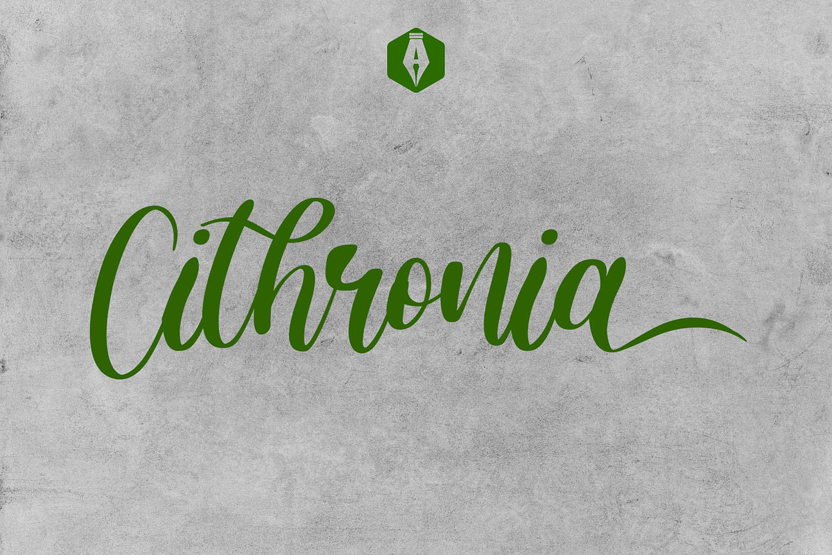 Cithronia Brush Font, a Script Font by Anomali Creatype (Photo 1 of 10)