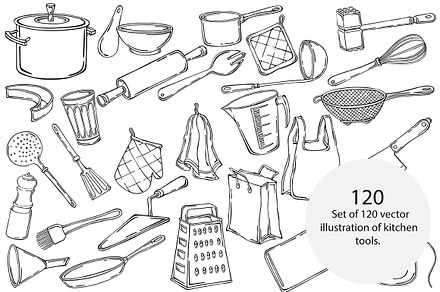 Vector kitchen utensils