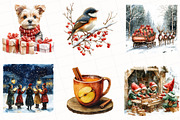 Christmas Scene Clipart, an Illustration by OK Design (Thumbnail 2 of 5)