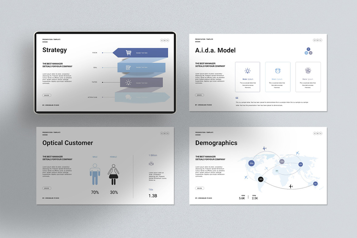 Marketing Plan Presentation Template, a Presentation Template by Dream-Lab (Photo 6 of 8)