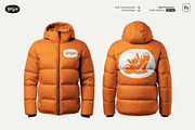 Puffer Hoodie Mockup, a Hoody Mockup by Pipello Grafik (Thumbnail 1 of 3)