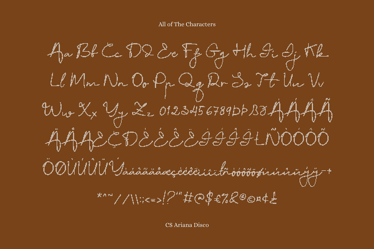 CS Ariana Disco, a Script Font by Craft Supply Co. (Photo 8 of 8)