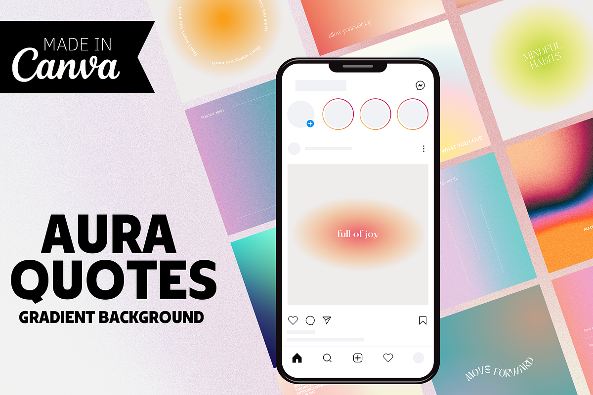 Aura Quotes Instagram Template, a Social Media Template by EliteMatidi (Photo 1 of 5)