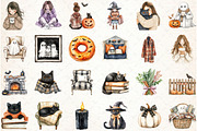 Creepy and Cozy Halloween Clipart, an Illustration by Libby Wishes (Thumbnail 2 of 5)
