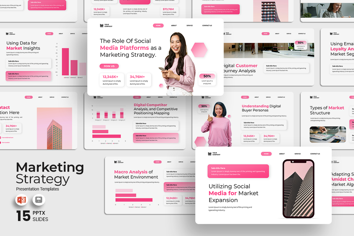 Marketing Strategy - PowerPoint, a Presentation Template by QR Design Studio (Photo 1 of 3)