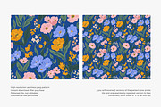 vintage seamless floral pattern set, a Pattern Graphic by Patishop Art (Thumbnail 2 of 14)