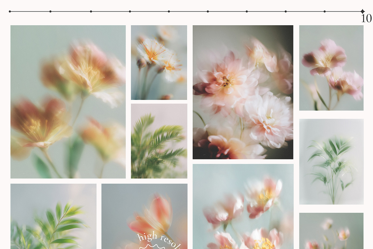 Airy flowers- Blurred floral set, a Background Graphic by Pamyatka Shop (Photo 10 of 11)