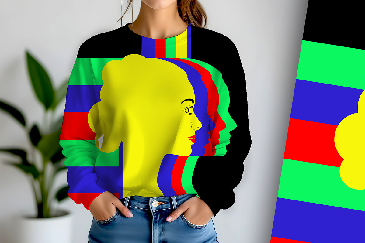 Silhouette of a Woman with Rainbow, a Background Graphic by Sharon Schwalbe (Photo 2 of 6)