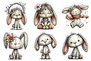 Boho Easter Bunny Clipart, an Illustration by Daily.Designs (Thumbnail 3 of 8)