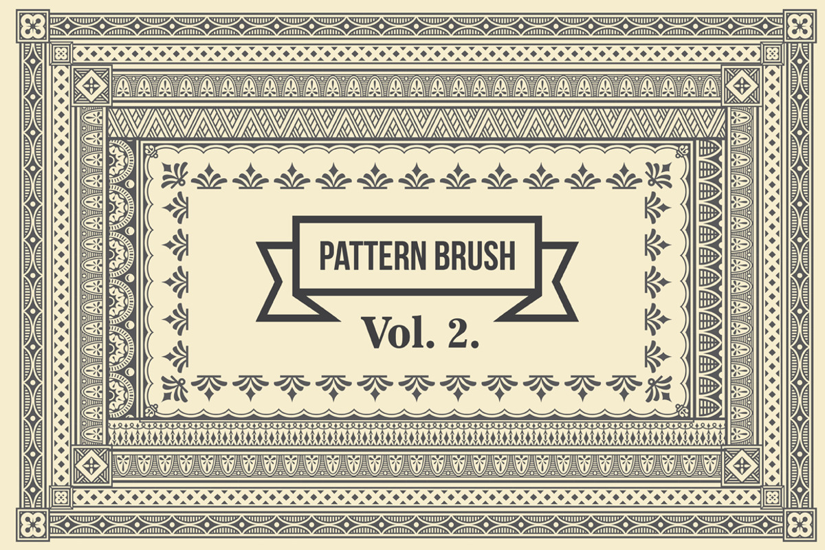 Vintage Borders Pattern Brushes 2, a Brush Add-On by G7 (Photo 1 of 4)