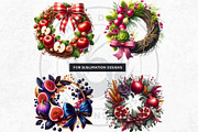 Autumn Harvest Wreaths Clipart, a Seasonal Illustration by ThatsDesignArt (Thumbnail 8 of 10)