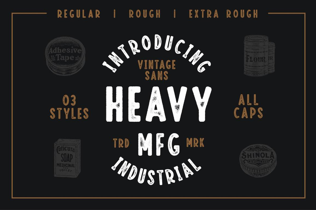 Heavy MFG - Vintage Sans Serif Fonts