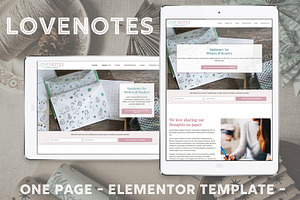 LoveNotes // One-Page Elementor Site