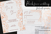 Peach fuzz wedding: Delicate peonies, a Stationery Template by MsFlaffy (Thumbnail 1 of 5)
