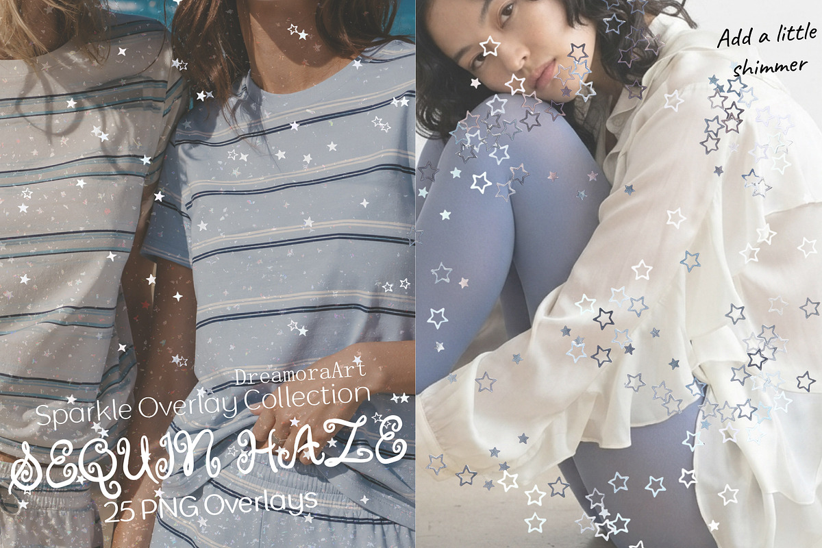 Sequin Haze: Sparkle PNG Overlays, a Texture Graphic by DreamoraArt (Photo 1 of 17)