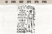 Stencil Autumn Lady, a Person Illustration by MARYCRAFTIRIA (Thumbnail 1 of 3)