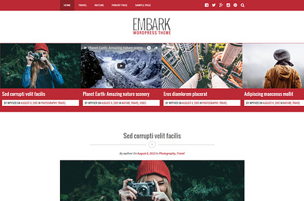 Embark - Responsive Blog WP Theme