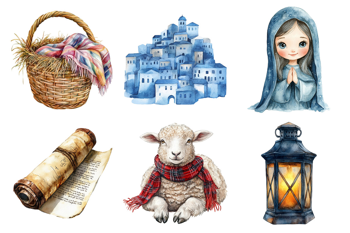 Cute Christmas Nativity Clipart, an Illustration by Daily.Designs (Photo 5 of 5)