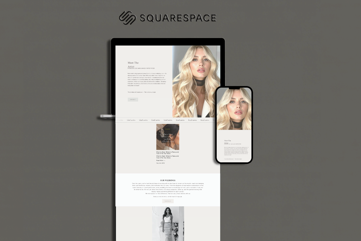 ES Bridal Squarespace 7.1 Template, a Websites & App Template by Atelier Contour (Photo 3 of 7)