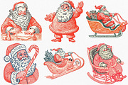 Christmas Santa Claus Clipart, an Illustration by Canvas Craft (Thumbnail 3 of 8)