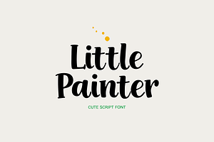 Little Painter | Cute Script Font, a Handwritten Font by gafaroff studio