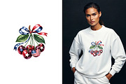 Patriotic Cherry 4th July Art Print, an Object Illustration by Unique Design Team (Thumbnail 2 of 4)