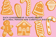FUNKY GINGERBREAD COOKIES: clipart, a Food Illustration by Elliko shop (Thumbnail 4 of 7)