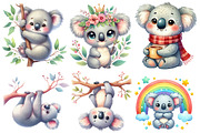 Cute Koala Sublimation Clipart, an Animal Illustration by Designworld (Thumbnail 2 of 6)