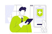 Buying insurance online abstract, a Finance Illustration by Visual Generation (Thumbnail 3 of 3)
