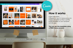 Orange Instagram Template Kit
