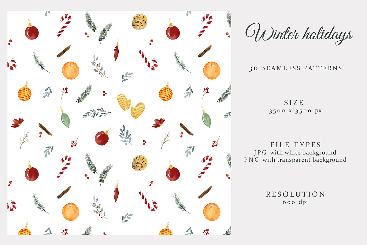 Watercolor WINTER HOLIDAYS, a Seasonal Illustration by LeriaArt watercolor (Photo 13 of 16)