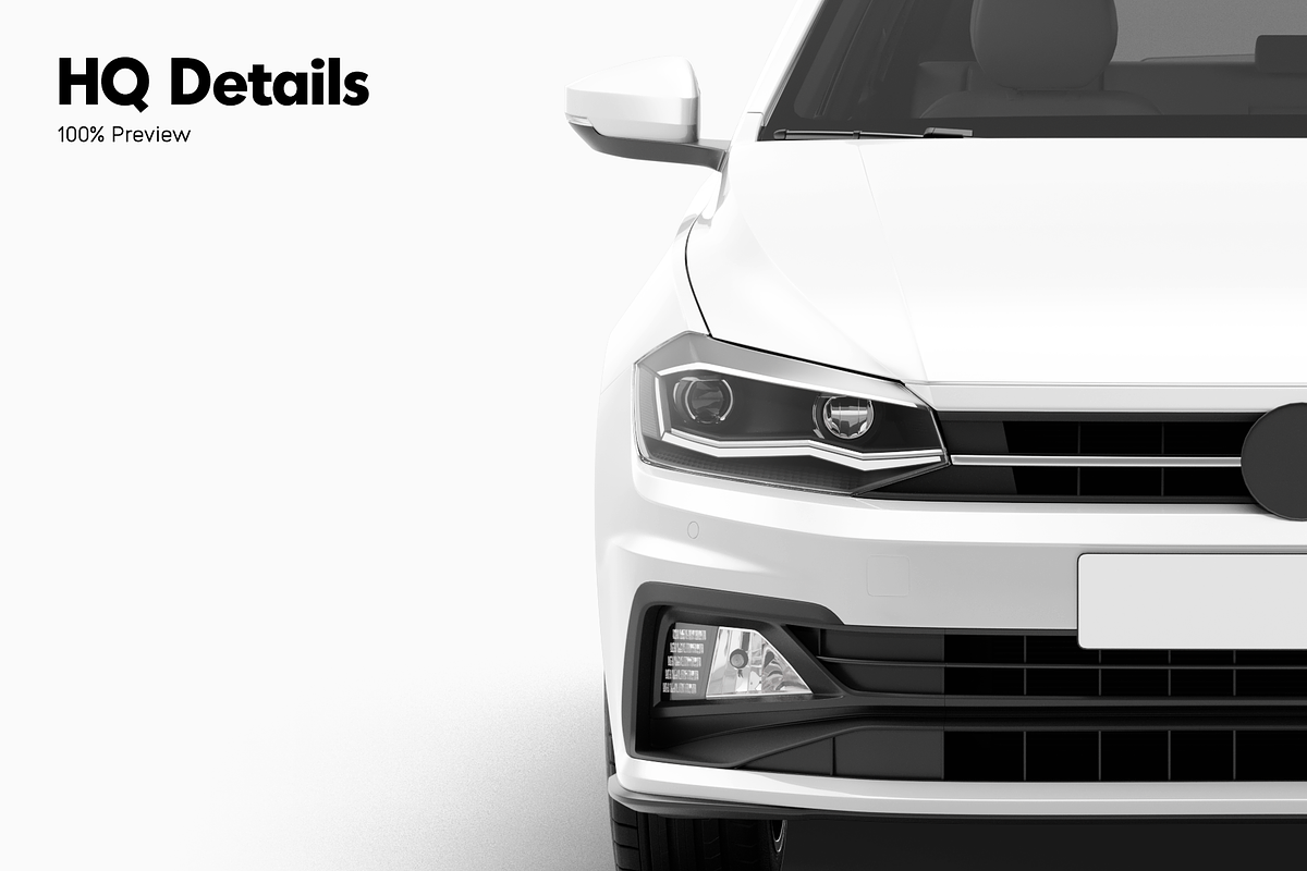 Compact Car Mockup 1, an Advertising Mockup by Mockupix (Photo 2 of 12)