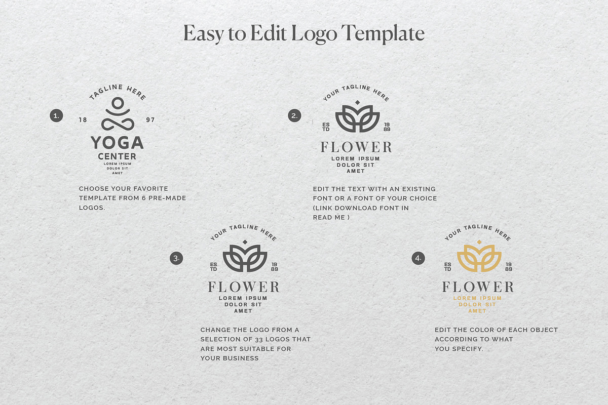 Yoga Logo Kit, a Branding & Logo Template by Minimalist Logos (Photo 8 of 12)