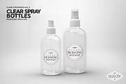 Clear Spray Bottles Packaging Mockup, a Cups & Container Mockup by INCDesign (Thumbnail 6 of 9)