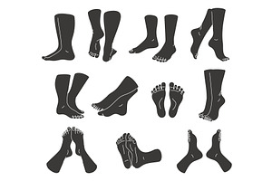 Human legs in different angles, a Person Illustration by Vectorbuum