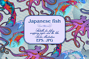 Japanese fish, a Pattern Graphic by Designs by Helen Trupak (Thumbnail 4 of 9)