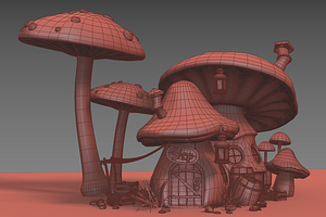 Cute Mushroom House