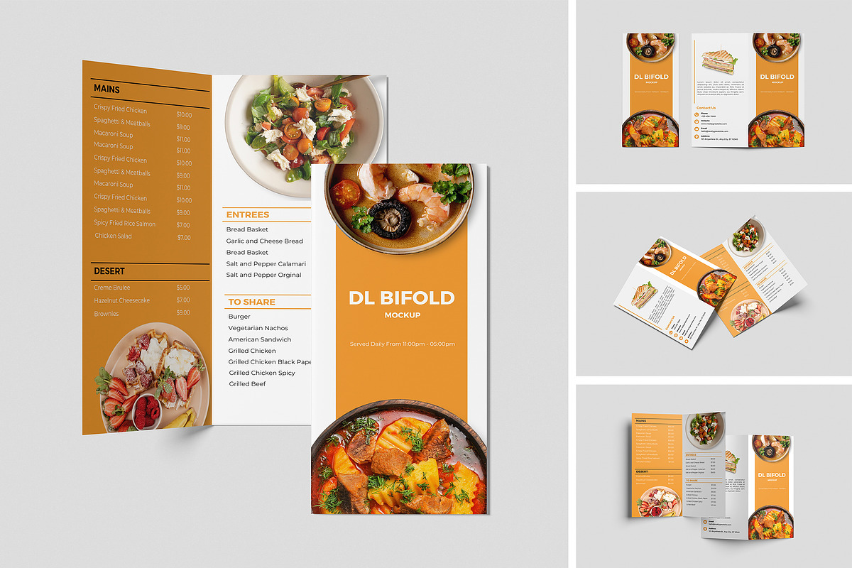 Dl Bifold Brochure Mockup, a Books & Magazine Mockup by xavier_studio (Photo 1 of 5)