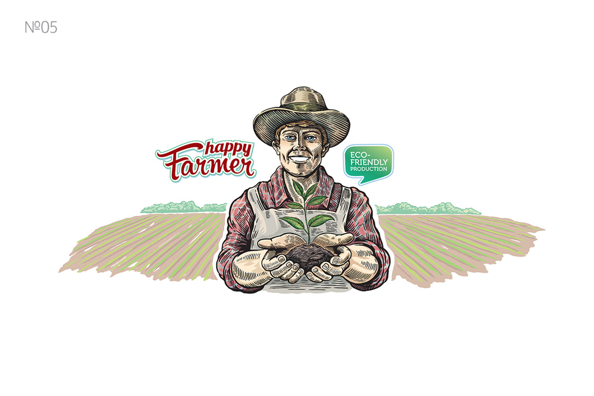 Happy Farmer, a Work Illustration by Countryside life (Photo 6 of 16)